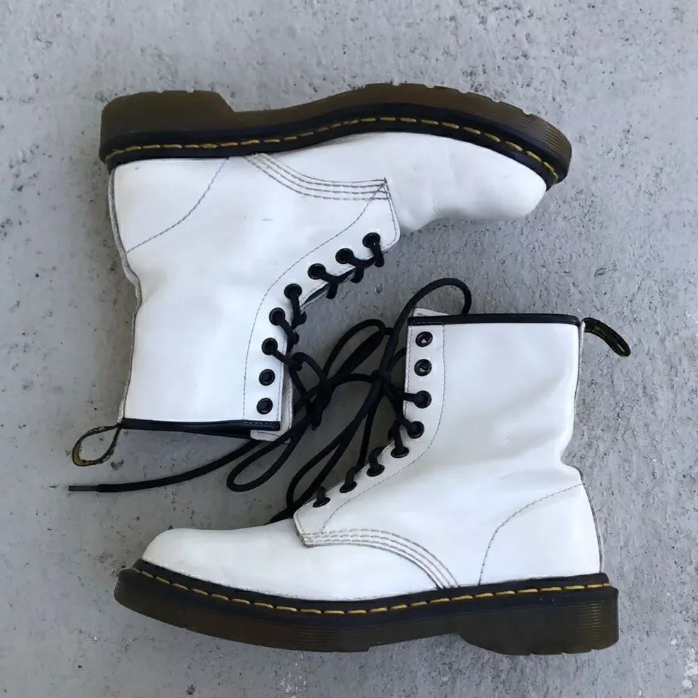 Dr Martens white boots